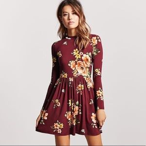 Forever 21 Floral Long-sleeved dress